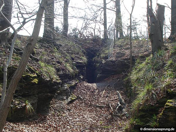 Treppe hinab, Teufelskanzel, Hohenstein