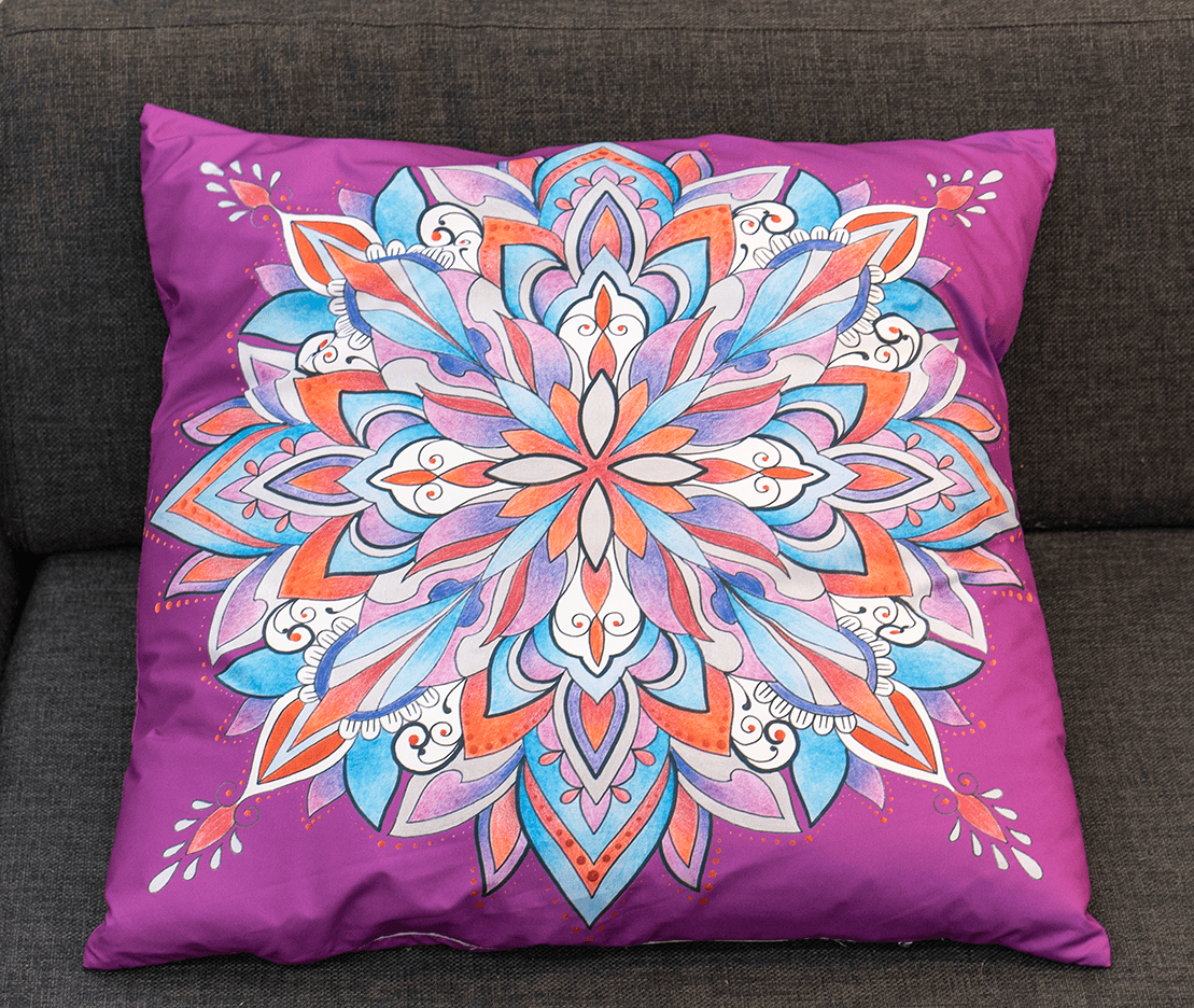 Energetisiertes Kuschelkissen mit Mandala