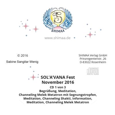 Mitschnitte SOL A VANA Fest 26. November 2016