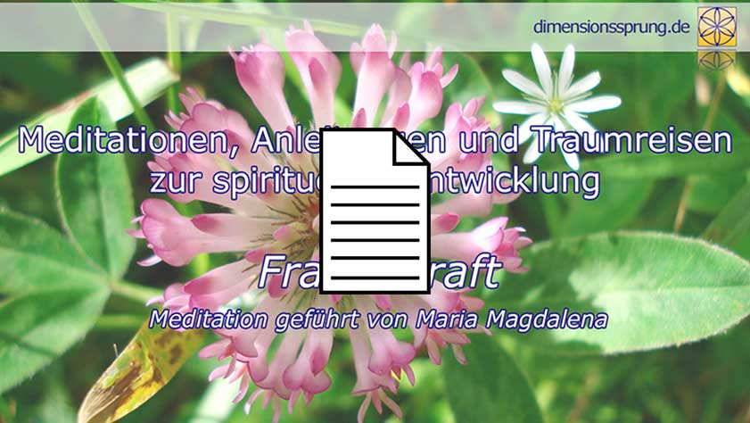 Bild Frauenkraft - Meditation geführt von Maria Magdalena