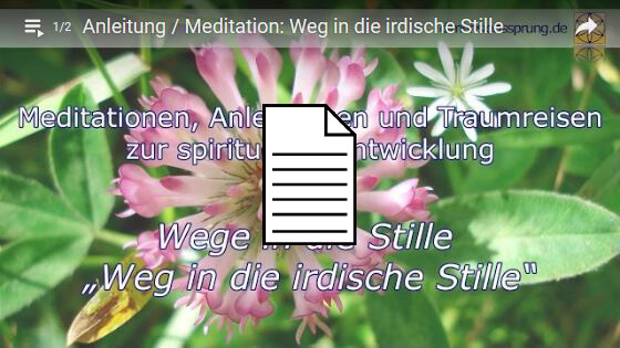 Bild Wege in die Stille: Der Weg in die irdische Stille